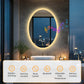 Espejo de baño LED con Bluetooth y altavoces LUVODI, antivaho e iluminado, 23,6 x 31,5 pulgadas