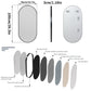 LUVODI 100x50cm Oval Wall-mounted Vanity Mirror Metal Frame Accent Mirror for Bathroom, Entryway