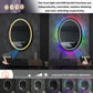 LUVODI 60x80cm Oval LED Bathroom Mirror with 8 RGB Backlit 3 Front Light Color Smart Defogging TouchCRI>90