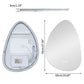 LUVODI Irregular LED Bathroom Mirror, Pebble Oval Backlit Vanity Mirror, Tempered Glass Mirror (2 Buttons)