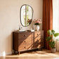Irregular Black Frame Mirror, 21.5x33.6 in Asymmetrical Wall Mirror for Living Room
