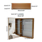 Mid Century Medicine Cabinet with Mirror, Double Mirror Doors, With Sensor Light