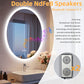 Espejo de baño LED con Bluetooth y altavoces LUVODI, antivaho e iluminado, 23,6 x 31,5 pulgadas