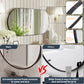 LUVODI 100x50cm Oval Wall-mounted Vanity Mirror Metal Frame Accent Mirror for Bathroom, Entryway