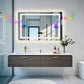 Espejo de baño LED LUVODI con altavoz Bluetooth, espejo de tocador inteligente rectangular con pantalla