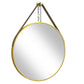Gold Round Mirror With Hanging Rope For Living Room, Bedroom, Entryway