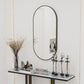 LUVODI 100x50cm Oval Wall-mounted Vanity Mirror Metal Frame Accent Mirror for Bathroom, Entryway