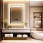 LUVODI LED Bathroom Mirror with Bluethooth Speaker Music Defogging Date & Time Display