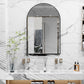 LUVODI Black Framed Arched Wall Mirror Bathroom Bedroom Makeup Dressing Mirror