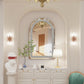 Arched Crystal Crushed Diamond Wall Mirror for Bedroom Living Room Entryway 23x35"