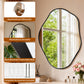 Asymmetrical Wall Mirror, Irregular Black Frame Mirror for Entryway