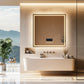 LUVODI Square LED Buetooth Bathroom Mirror Music Mirror
