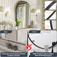LUVODI Black Framed Arched Wall Mirror Bathroom Bedroom Makeup Dressing Mirror