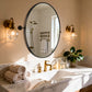 Modern Matte Black Oval Pivot Mirror – Adjustable Tilting Bathroom Vanity Wall Mirror