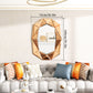 Asymmetrical Decorative Wall Mirror with Beveled Diamond Pieces