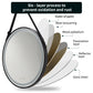 LUVODI Round LED Bathroom Mirror with Black Frame for Bathroom Bedroom Entryway