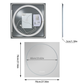 LUVODI  Frameless Tempered Glass LED Bathroom Mirror, Backlit with Round Front Light