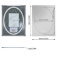 LUVODI  Frameless Tempered Glass LED Bathroom Mirror, Backlit with Round Front Light