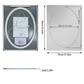 LUVODI  Frameless Tempered Glass LED Bathroom Mirror, Backlit with Round Front Light