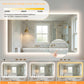 LUVODI Rectangular LED Bathroom Mirror with Defogger, Front-Lit Wall Mounted Vanity Mirror