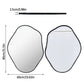 Asymmetrical Wall Mirror, Irregular Black Frame Mirror for Entryway