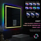 LUVODI 80x80cm Square LED Bathroom Mirror with 8 RGB Backlit 3 Front Light Color Smart Defogging Touch
