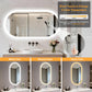 LUVODI Long Oval LED Bathroom Mirror, Tempered Glass Front Lit Vanity Mirror (2 Buttons)