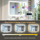 LUVODI Bluetooth Bathroom Mirror With 3X Magnifying, Time/Date Display Makeup Mirror