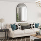 LUVODI Black Framed Arched Wall Mirror Bathroom Bedroom Makeup Dressing Mirror