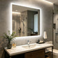 LUVODI LED Square Bathroom Mirror, Tempered Glass Lighted Vanity Mirror(Growing Outer Edge)