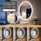 Espejo de baño LED con Bluetooth y altavoces LUVODI, antivaho e iluminado, 23,6 x 31,5 pulgadas