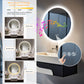 LUVODI Round Bluetooth Bathroom Mirror with Speaker, No Display 31.5 in