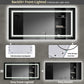 LUVODI Rectangular LED Bathroom Mirror 3 Color Backlit and Front Light Horizontal/Vertical