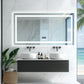 LUVODI LED Rectangular Bluetooth Mirror with Samrt Display Horizontal Hanging