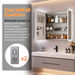 Luvodi - Botiquín LED de 32 x 28 pulgadas con espejo y Bluetooth para baño, antivaho y toma de corriente