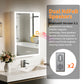 Luvodi - Armario de baño con espejo LED, altavoz Bluetooth, botiquín iluminado y toma de corriente (50 x 70 cm)