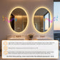 Espejo de baño LED con Bluetooth y altavoces LUVODI, antivaho e iluminado, 23,6 x 31,5 pulgadas