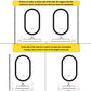 LUVODI Capsule Shape LED Bathroom Mirror with Gold Aluminum Alloy Narrow Frame Defogging 3 Color