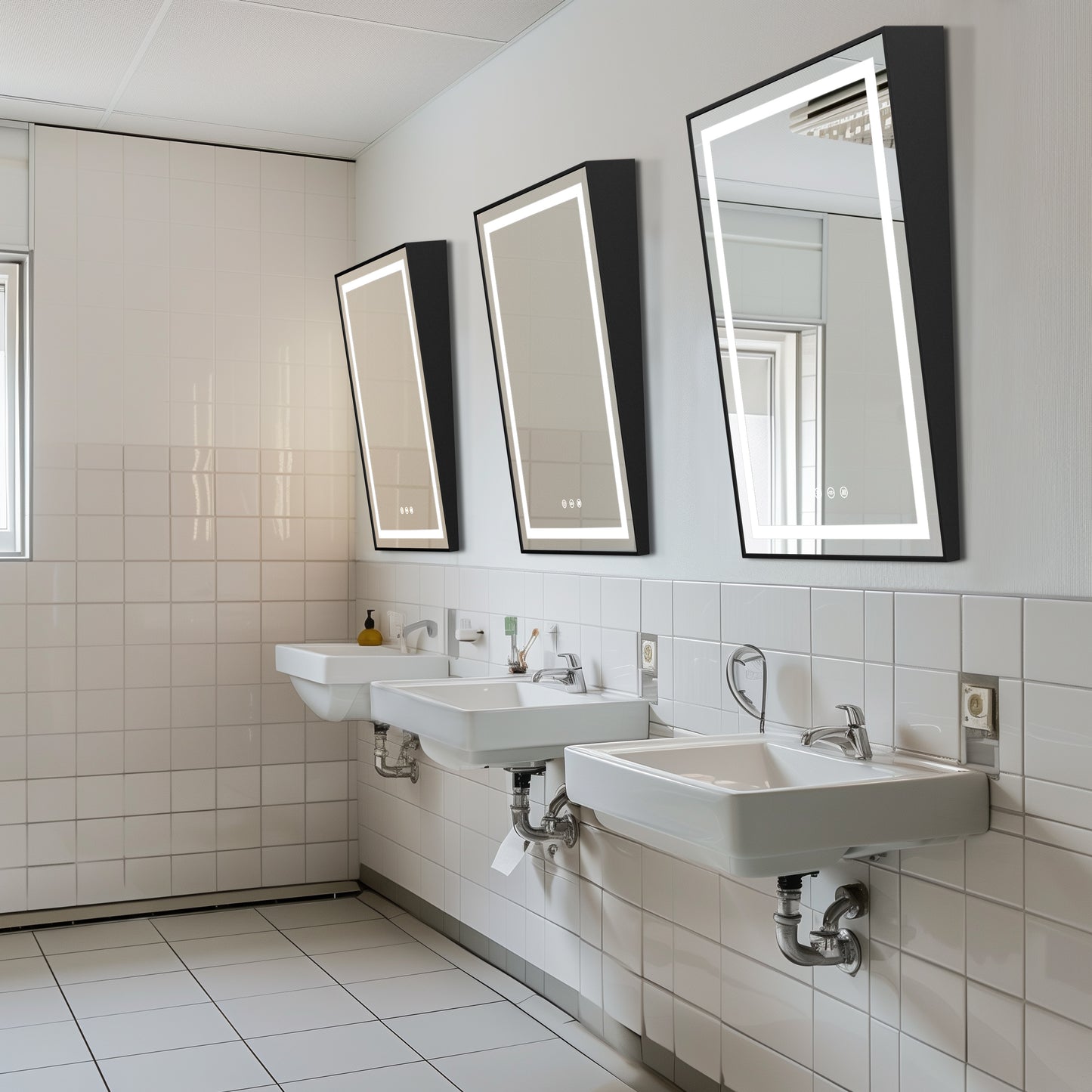 LUVODI ADA Lighted Bathroom Mirror Designed for Wheelchair Users