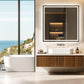 LUVODI Square LED Buetooth Bathroom Mirror Music Mirror