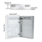 Luvodi - Armario de baño con espejo LED, altavoz Bluetooth, botiquín iluminado y toma de corriente (50 x 70 cm)