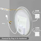 Espejo de tocador redondo con luz LED frontal LUVODI, antivaho, 3 colores, 2 botones