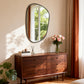 Irregular Black Frame Mirror, 21.5x33.6 in Asymmetrical Wall Mirror for Living Room