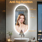 Espejo de baño ovalado con luz LED y Bluetooth LUVODI, espejo de tocador de pared (sin pantalla)