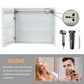 Luvodi - Botiquín LED de 32 x 28 pulgadas con espejo y Bluetooth para baño, antivaho y toma de corriente