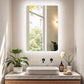 LUVODI Rectangular LED Bathroom Mirror with Lights, 2 Buttons (Glowing Outer Edge)