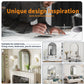LUVODI Black Framed Arched Wall Mirror Bathroom Bedroom Makeup Dressing Mirror