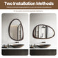 Modern Farmhouse Decorative Asymmetrical Wall Mirror Black Walnut Wood Framed