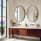 Oval Wall Mirror with Black Frame for Living Room, Bedroom