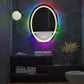 LUVODI 60x80cm Oval LED Bathroom Mirror with 8 RGB Backlit 3 Front Light Color Smart Defogging TouchCRI>90